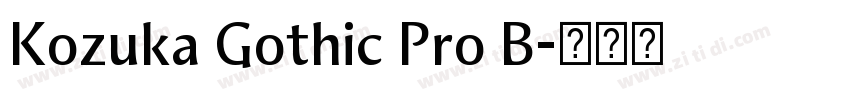 Kozuka Gothic Pro B字体转换
